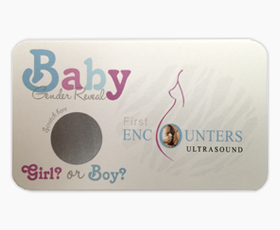 Baby gender scratch card